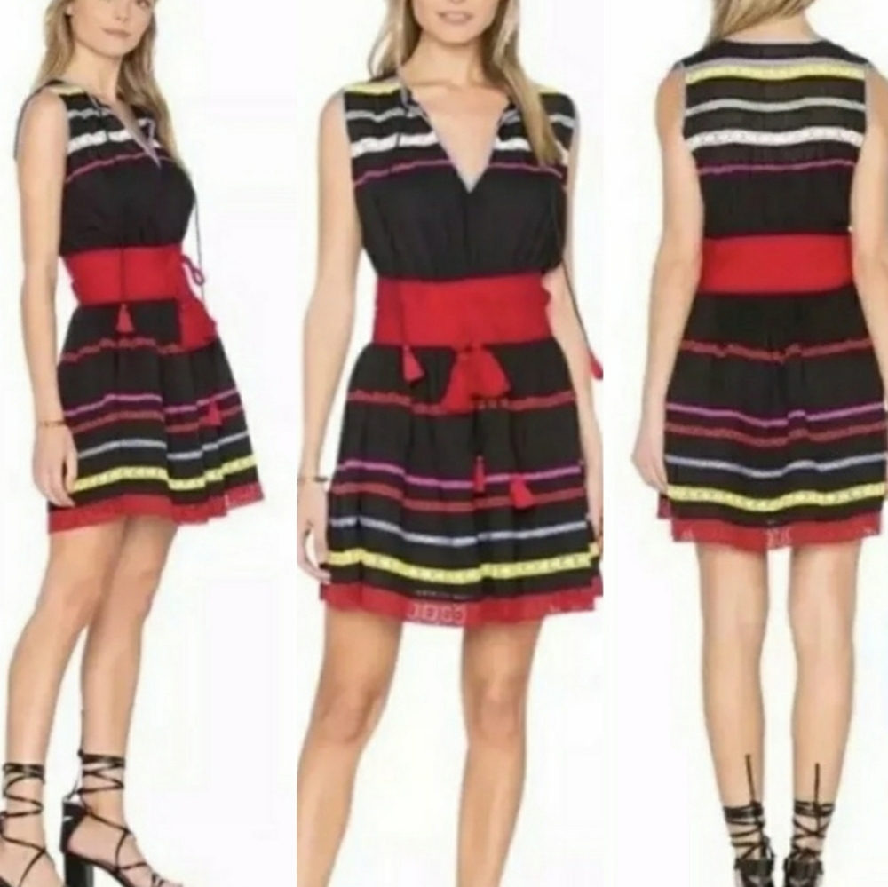 Carolina K Cotton Esmeralda Belted Mini Dress